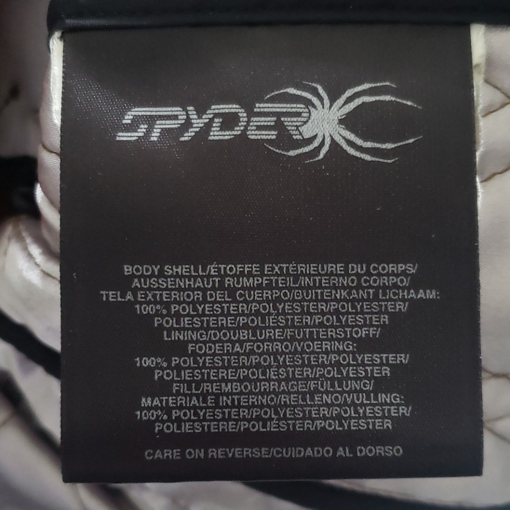 Spyder Quilted Full Zip Hooded Jacket Sz8 - Picture 10 of 10